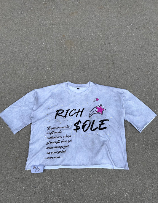RICH SOLE OVERSIZED CROPPED SHIRTS
